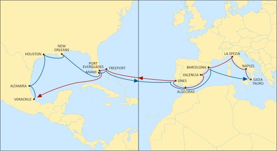 地中海航运调整欧洲-美东线,正利航业开通中国-东南亚