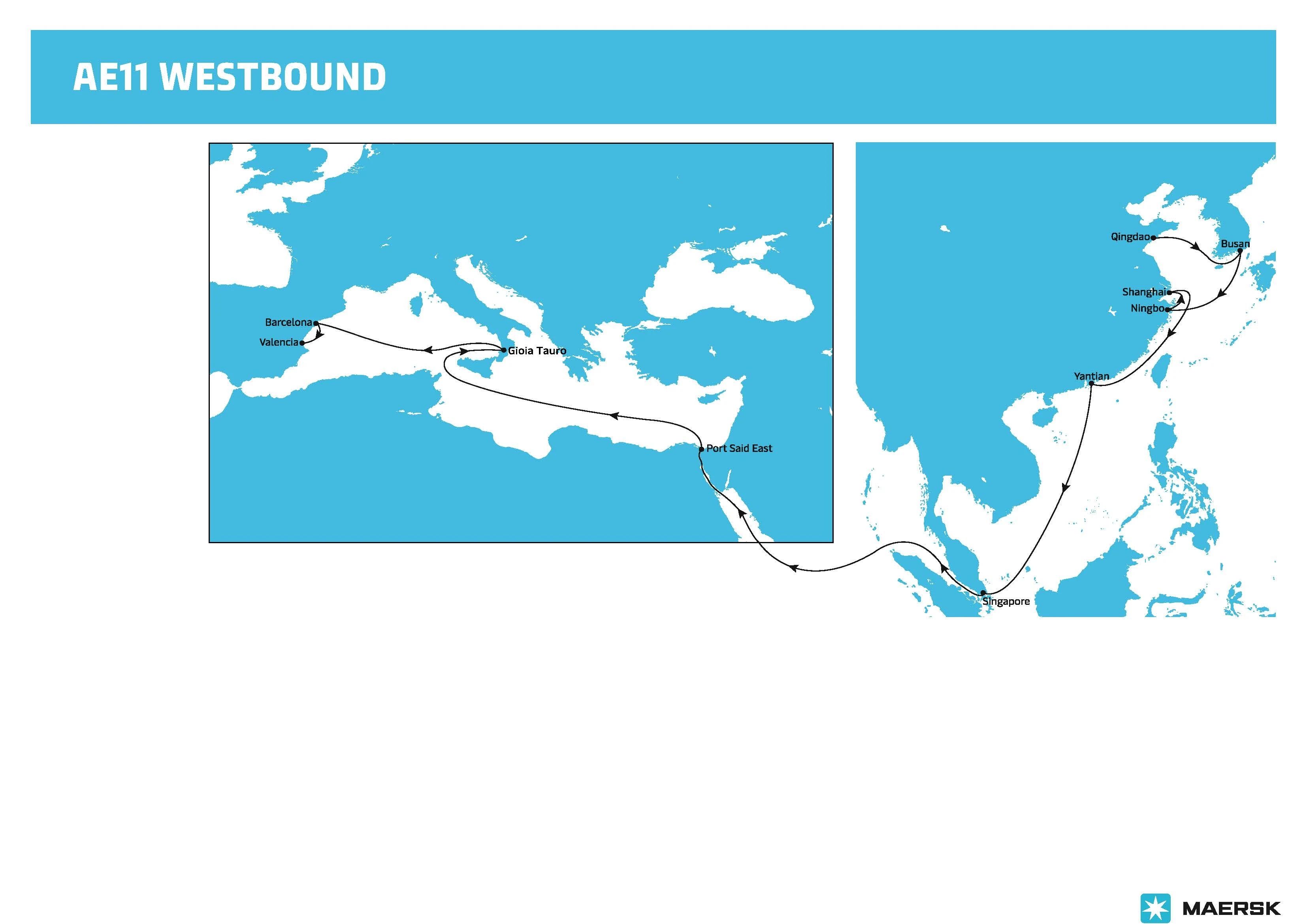 刚刚马士基优化跨太平洋航线及欧洲航线网络附图