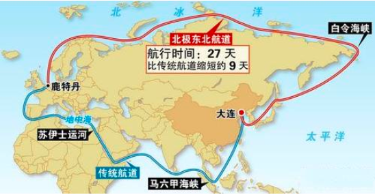 趁运河大堵俄罗斯向全球推广北极航道附图