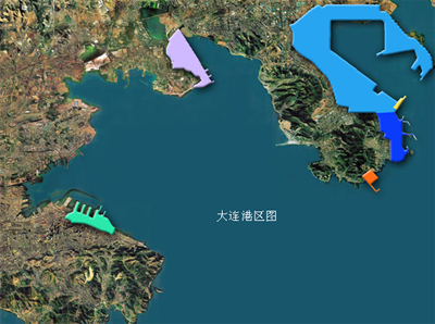 大连港位置地图图片